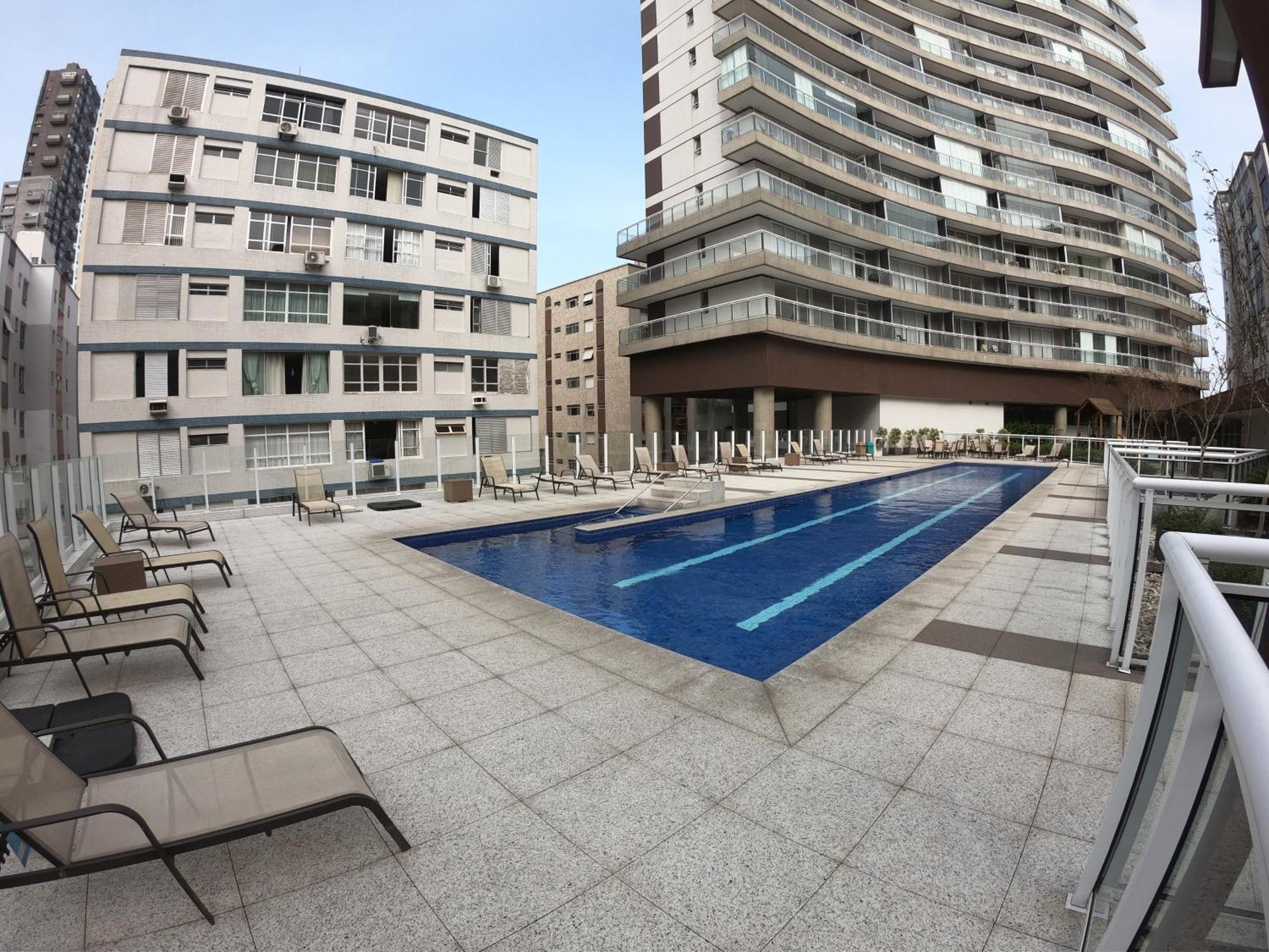 Booksantos Unlimited 2705 - Veja O Mar Da Cama Apartamento Exterior foto